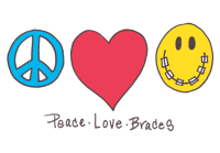 Peace-Love-Braces® Welcome Postcard - Qty 100 Peace-Love-Braces® Welcome Postcard - Qty 100