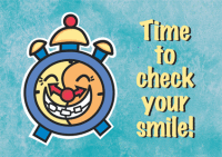 Clock Reminder Recall Postcard - Qty 100