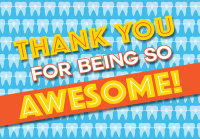 Being Awesome Thank You Greeting Card - Qty 50