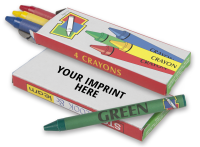 Four Pack of Crayons in Imprinted Box Four Pack of Crayons in Imprinted Box