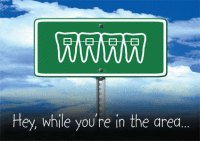 Road Sign Reminder Recall Postcard - Qty 100