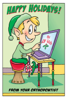 Elf Happy Holidays Greeting Card - Qty 50 Elf Happy Holidays Greeting Card - Qty 50