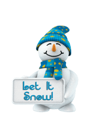 Blue Hat Let It Snow Holiday Postcard - Qty 100 Blue Hat Let It Snow Holiday Postcard - Qty 100