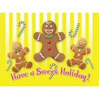 Sweet Gingerbread Holiday Greeting Card - Qty 50 Sweet Gingerbread Holiday Greeting Card - Qty 50
