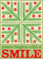 Peace Begins with a Smile Holiday Greeting Card - Qty 50 Peace Begins with a Smile Holiday Greeting Card - Qty 50