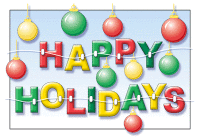 Happy Holiday Ornaments Postcard - Qty 100 Happy Holiday Ornaments Postcard - Qty 100