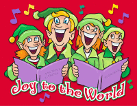 Joy to the World Carolers Holiday Postcard - Qty 100 Joy to the World Carolers Holiday Postcard - Qty 100