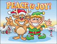 Peace and Joy Holiday Postcard - Qty 100 Peace and Joy Holiday Postcard - Qty 100