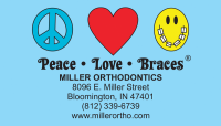 Full Color Peace Love Braces Magnet