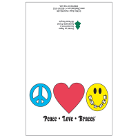 Peace Love Braces Note Card Pack - Qty 25