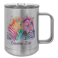 Sublimated 15oz Stainless Mug with Handle