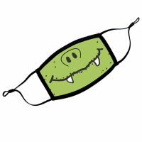 Sublimated Small 4" x 6.5" Mask with Black Trim