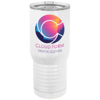 Sublimated 20oz Tall White Steel Tumbler