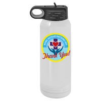 Sublimated 30oz White Steel Tumbler