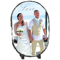 Sublimated 5.5" x 8" Oval Stone