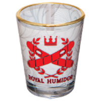 Sublimated 1.5oz Shot Glass with Gold Rim 