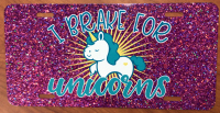 Sublimated Unicorn License Plate