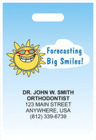 Full Color Die Cut Forecasting Big Smiles Supply Bag - 9 x 13