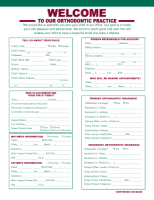 Health History Form - Green and Burgundy / Child