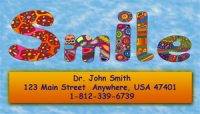 Full Color Smile Business Card Magnet