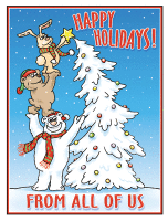 Happy Holidays Animals Postcard - Qty 100 Happy Holidays Animals Postcard - Qty 100