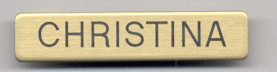 Brass Name Tag - Magnetic Back
