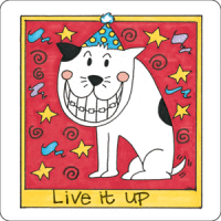 Live It Up Dog Sticker Live It Up Dog Sticker