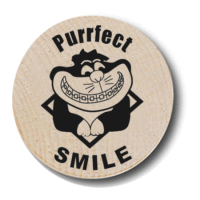 Purrfect Smile Wooden Nickels Purrfect Smile Wooden Nickels