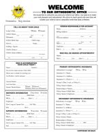 Health History Form - Yellow and Black / Child