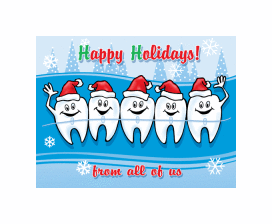 Happy Holiday Molars Greeting Card - Qty 50 Happy Holiday Molars Greeting Card - Qty 50
