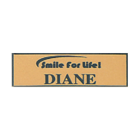 Name Tag with Smile for Life Logo - Pin Back