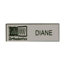 Name Tag with Orthodontics Logo - Magnetic Back