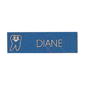 Name Tag with Happy Tooth Logo - Magnetic Back