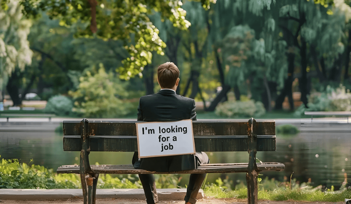 A man in the park resting on a bench