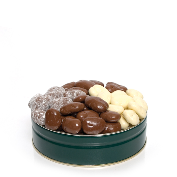 2 lb. Gift Tin with 4 Flavors of Chocolate Pecans