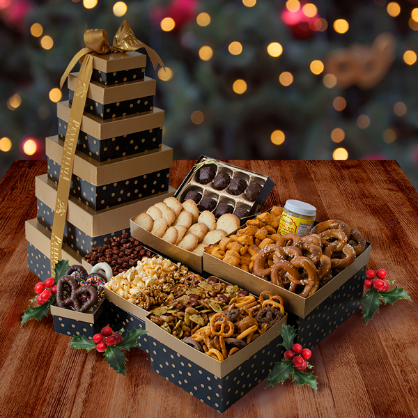 PA Deluxe Snack Tower, Holiday Gift Collections Pennsylvania General Store
