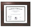 Lawrence 11x14 Bevel Mat Mahogany Certificate Frame For 8.5x11 