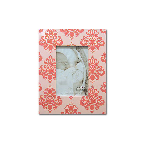 MCS Baby Damask Picture Frame for 5x7 Pink HappyEventHorizontalPhoto