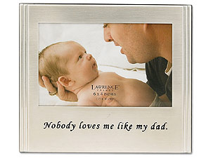 Product Image of Lawrence 4x6 Silver Sentiments Dad & Baby Frame