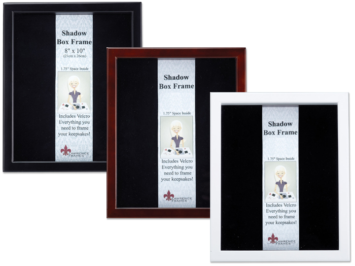 Lawrence Deep Shadow Box Frame 8x10 White Lawrence Metal Frame
