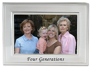 Product Image of Lawrence 4x6 Silver Sentiments Four Generations Frame