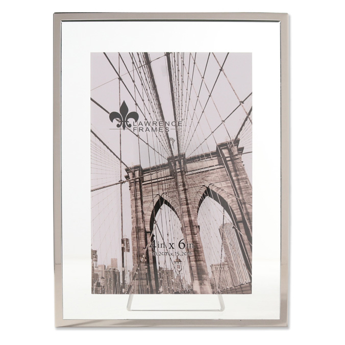 Lawrence 4x6 Garett Metal Float Picture Frame Silver Tay Photo