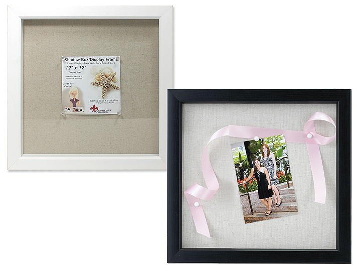 Lawrence Scrapbook Shadow Box 12x12 Black EmbossedFloralAlbum