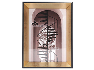 Product Image of Lawrence 5x7 Vanessa Gold & Black Picture Frame