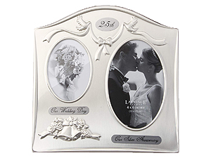 Product Image of Lawrence Satin Silver 25th Anniversary Frame