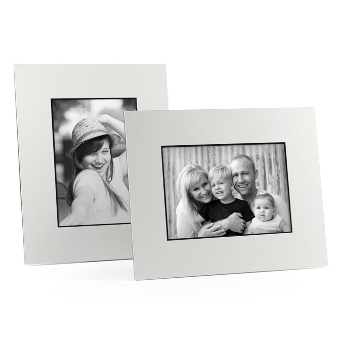Beveled Cardboard Easel Picture Frame Cream Black Core For 4x6 (25 Pack