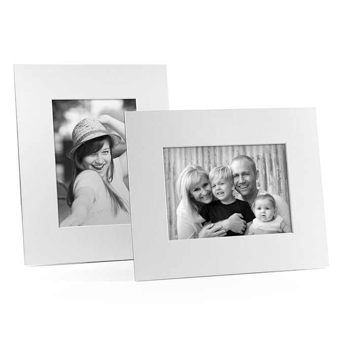 Beveled Cardboard Easel Picture Frame White For 5x7 (25 Pack) KHP