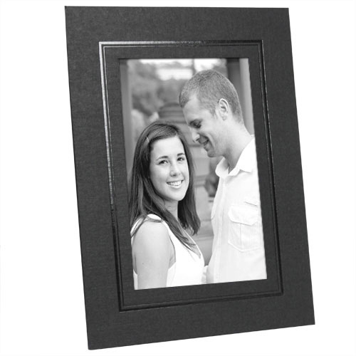 Cardboard Picture Frames 8x10 Black w/Black Foil Border (25 Pack) JK