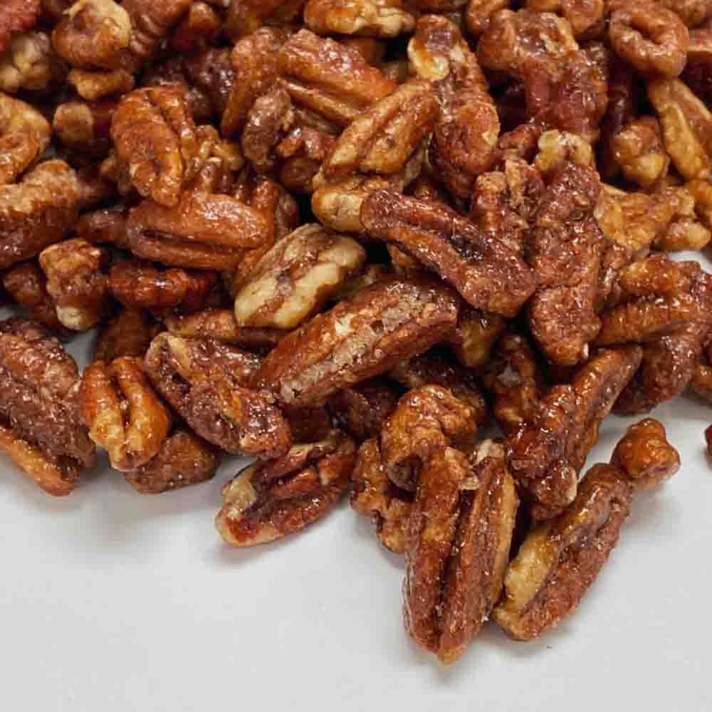 5 Pound Box Honey Glazed Mammoth Pecan Pieces, 5 & 30 Pound Boxes