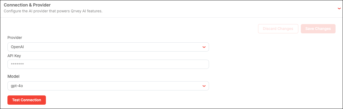 AI Connection panel